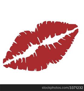 Vector illustration of close up of lips