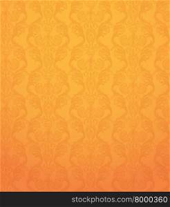 Vector illustration of Color Seamless pattern orange background . Color Seamless pattern