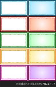 Vector illustration of colorful frames with or without background.&#xA;