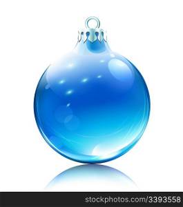 Vector illustration of cool blue Christmas decoration