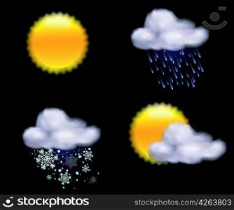 Vector illustration of cool weather icons