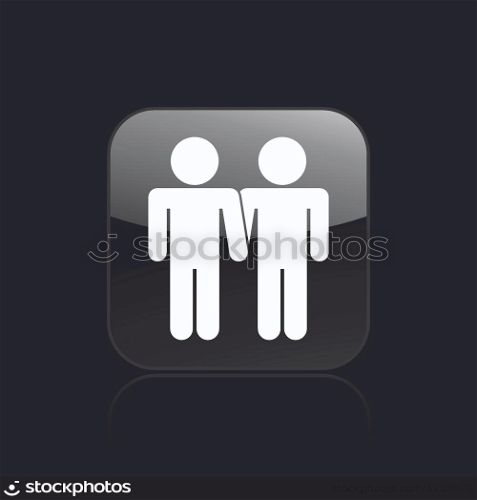 Vector illustration of couple. Vector illustration of homosexual partner couple icon