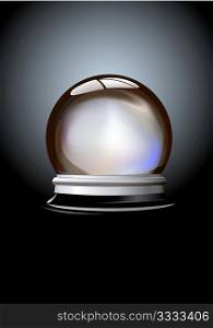 Vector illustration of Crystal ball (fortune teller&acute;s ball) on gradient background