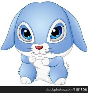 Vector illustration of Cute baby rabbit cartoon