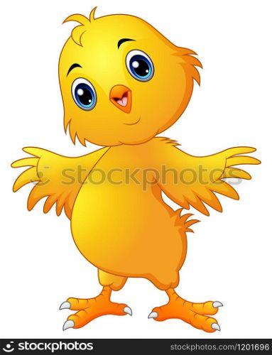 Vector illustration of Cute chicken cartoon