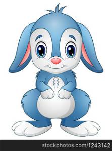 Vector illustration of Cute rabbit cartoon