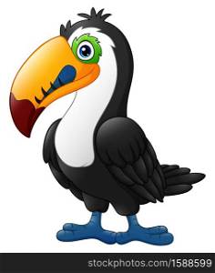 Vector illustration of Cute toucan cartoon