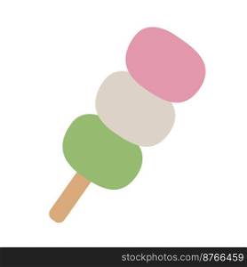 Vector illustration of Dango in a flat style.. Vector illustration of Dango in a flat style