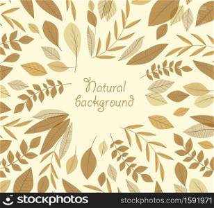 Vector illustration of decoration leaves. Autumn nature background. Greeting cards