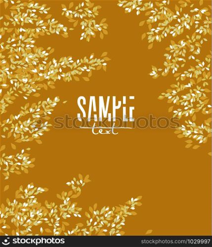 Vector illustration of decoration leaves. Autumn nature background. Greeting cards. Autumn nature background