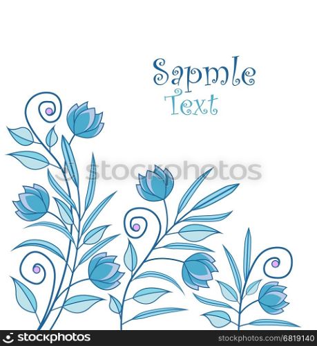 Vector illustration of decorations flowers, floral background