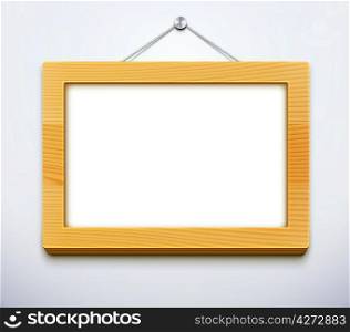 Vector illustration of detailed wooden frame.