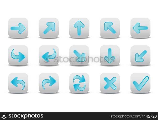Vector illustration of different arrow icons. You can use it for your website, application, or presentation