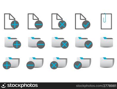 Vector illustration of different database managment icons. You can use it for your website, application, or presentation
