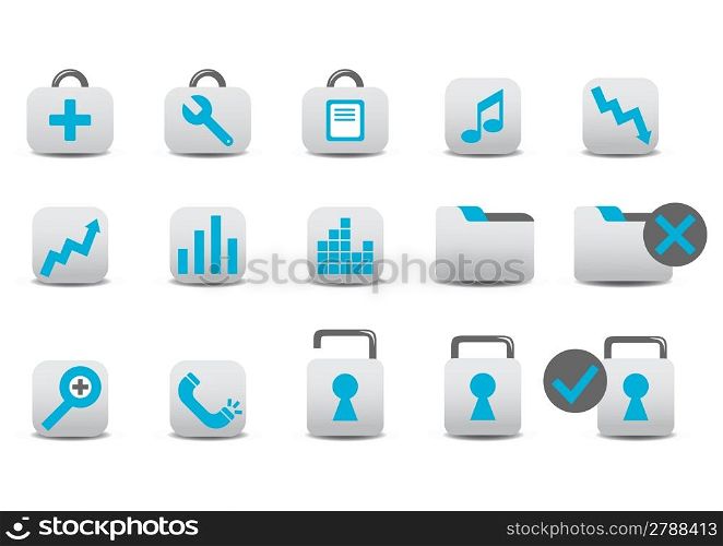 Vector illustration of different Professional icons. You canuse it for your website, application, or presentation