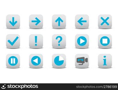 Vector illustration of different web icons