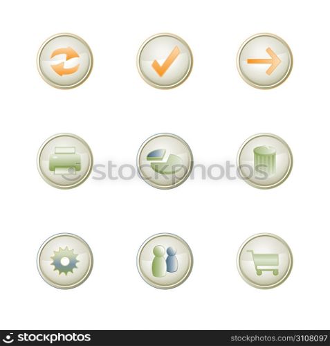 Vector illustration of different Website and Internet icons