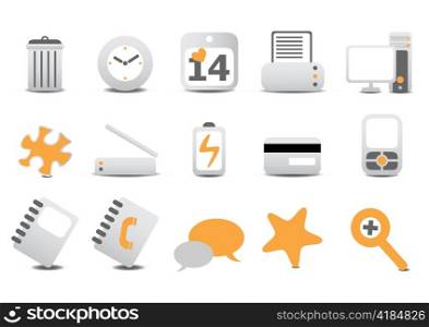Vector illustration of different Website and Internet icons