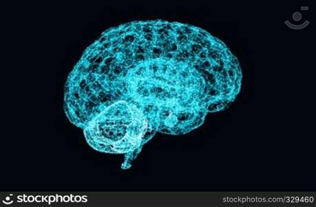 Vector illustration of digital brain, abstract connections, concept of artificial intelligence and possibilities of mind.. Vector illustration of digital brain, abstract connections, concept of artificial intelligence and possibilities of mind