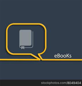 Vector Illustration of Download ebook, with book icon.