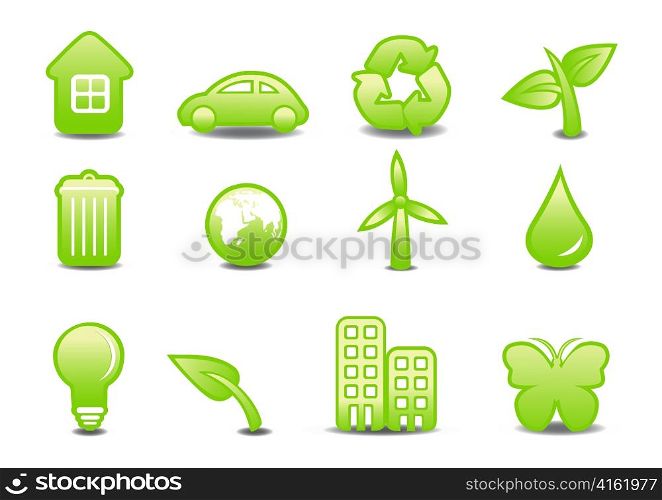Vector illustration of ecological signs .You can use it for your website, application or presentation