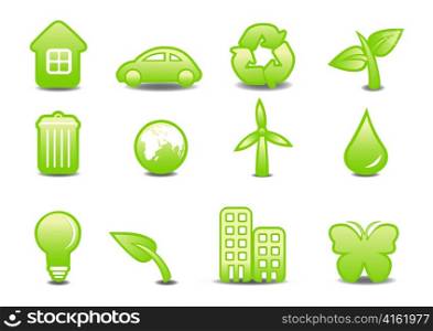 Vector illustration of ecological signs .You can use it for your website, application or presentation