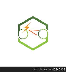 vector illustration of Electric Bike Logo Design