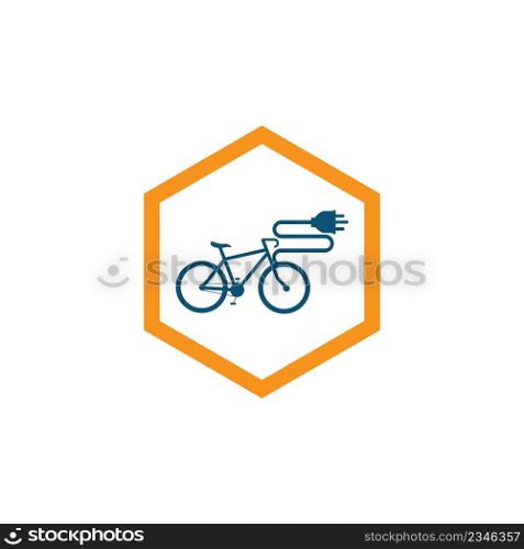 vector illustration of Electric Bike Logo Design