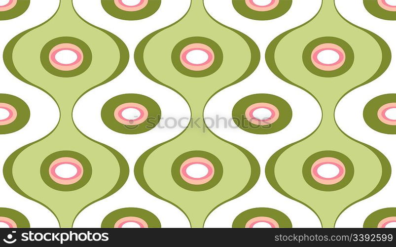 Vector illustration of elegant geometric retro motif wallpaper seamless Pattern