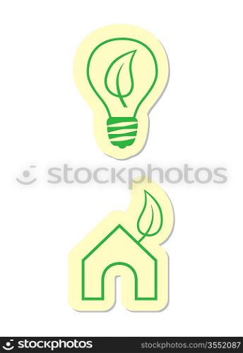 Vector Illustration of Environment Icons Isolated on White