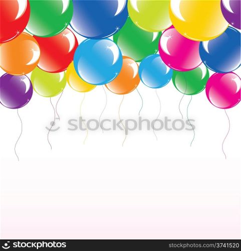 vector illustration of festive colorful balloons
