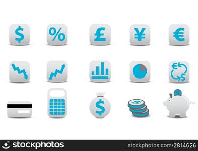 Vector illustration of financial icons. You can use it for your website, application, or presentation