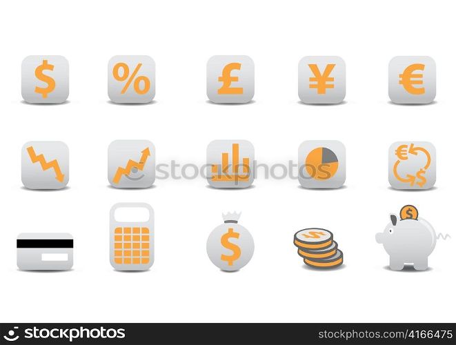 Vector illustration of financial icons. You can use it for your website, application, or presentation