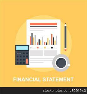 Vector illustration of financial statement flat design concept.. Financial Statement