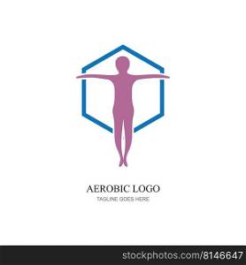 vector illustration of fit≠ss logo,sports logo and web Icon,aerobic logo.