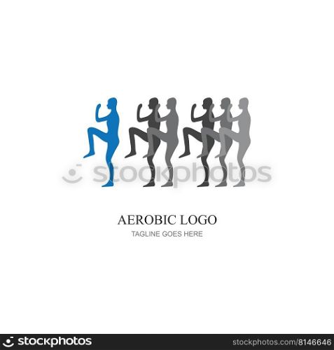 vector illustration of fitness logo,sports logo and web Icon,aerobic logo.