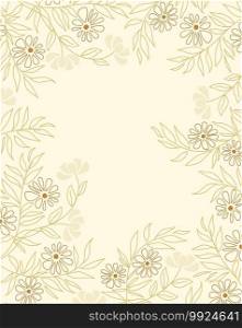Vector illustration of floral decoration with leaves. Romantic background. Floral decoration with leaves
