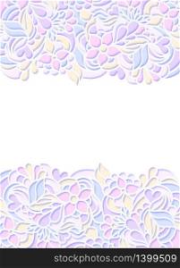 Vector illustration of floral frame on white background