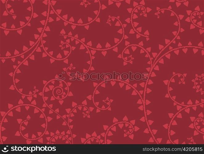 Vector illustration of Floral Valentine&acute;s Day Ornament for your design.