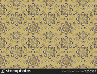Vector illustration of flowers retro abstract background
