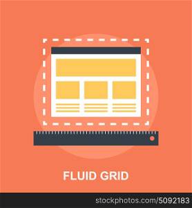 Vector illustration of fluid grid flat design concept.. Fluid Grid