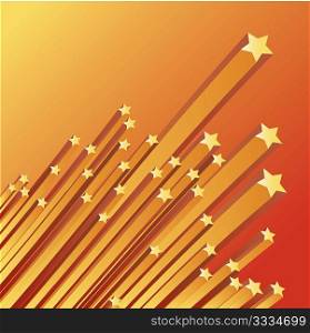 Vector illustration of flying stars - great for backgrounds, or layering over other images