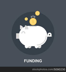 Vector illustration of funding flat design concept.