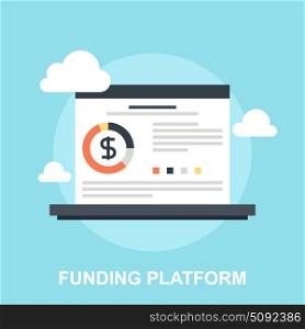 Vector illustration of funding platform flat design concept.