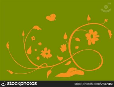 Vector illustration of funky abstract beautiful flower.