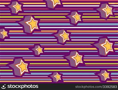 Vector illustration of funky background with cool stars