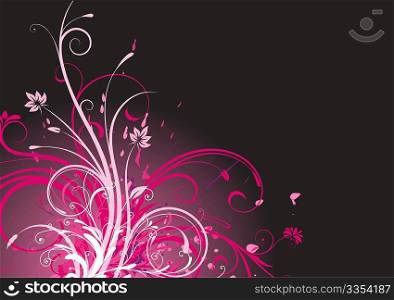 Vector illustration of funky Floral Background