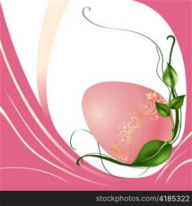 Vector illustration of funky style background with cool Easter Eggs and floral elements