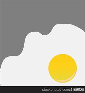 Vector illustration of funky style background with cool Fried Egg