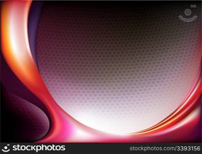 Vector illustration of futuristic abstract spotty background resembling motion blurred neon light curves